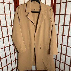 Camel Duster Length Blazer